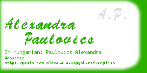 alexandra paulovics business card